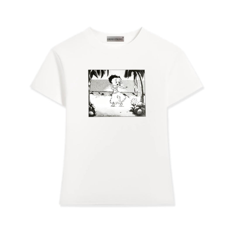 Ruka Same Graphic Slim Short-sleeved T-shirt