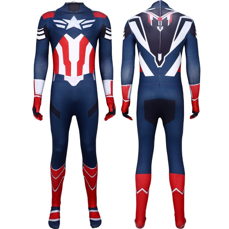 Captain America COS Costume Jumpsuit