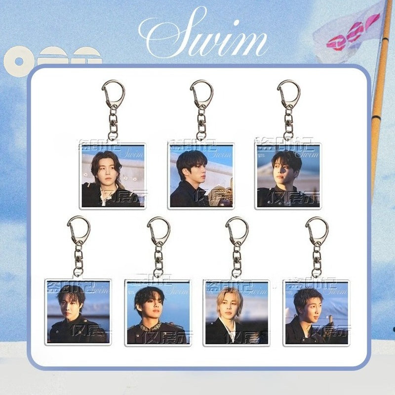 BTS SWIM Cover Keychain Acrylic Pendant