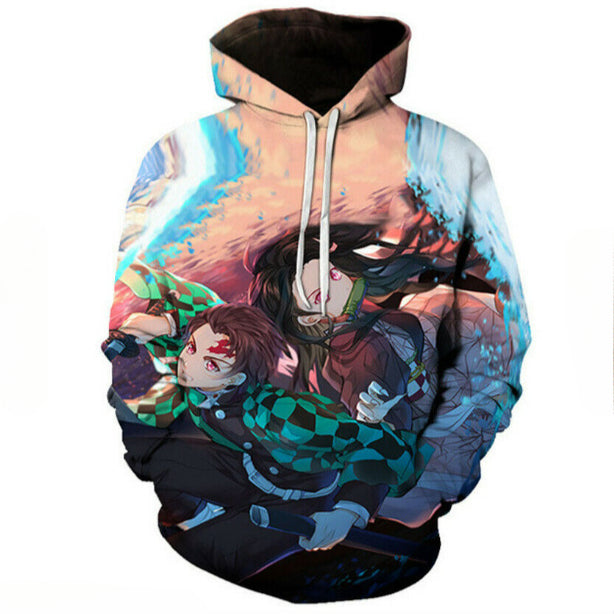 Unisex Anime Digital Print Sports Hoodie