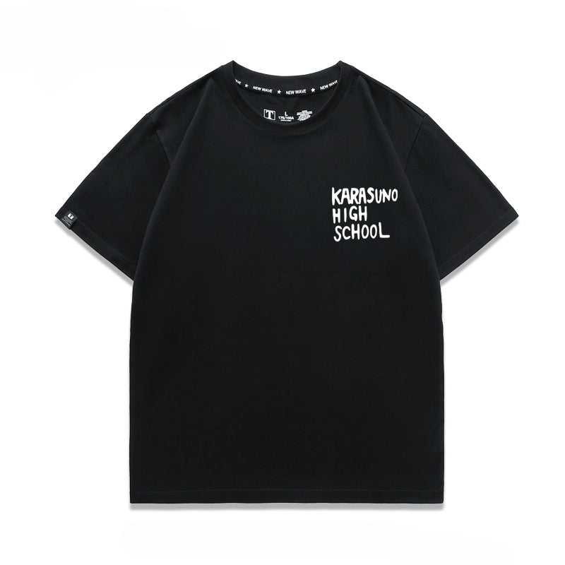 Karasuno High Letter Short-sleeved T-shirt