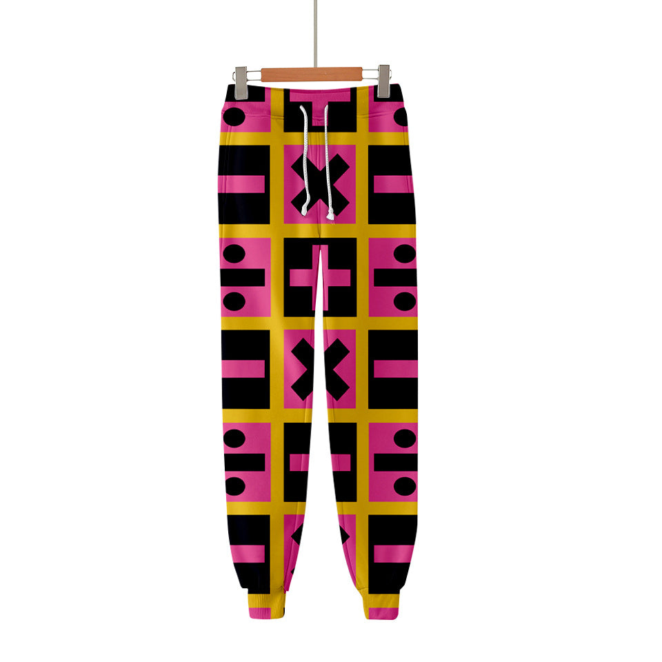 Trendy JOJO Digital Color Print Loose Pants