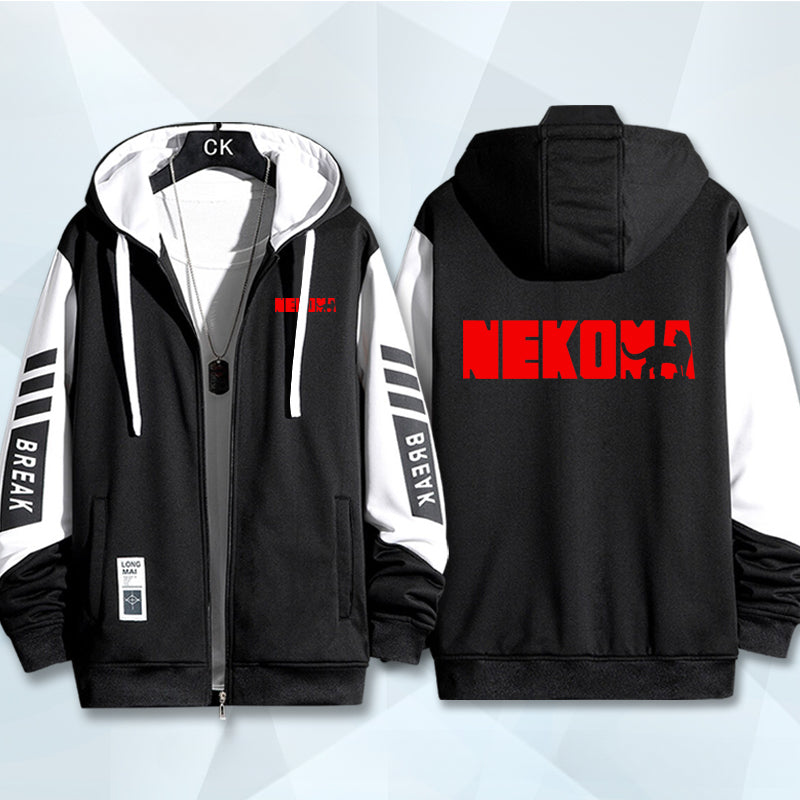Women's Nekoma Anime Zipper Hooded Coat