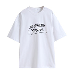 Felix Round Neck Letter Printed Short-sleeved T-shirt