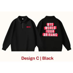 BANGTAN Comeback V-neck Zipper Sweatshirt
