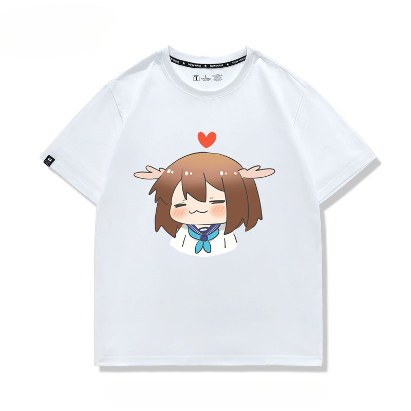 Unisex Anime Graphic Short-sleeved T-shirt