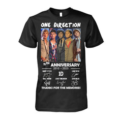 Unisex 1D 15th Anniversary Thanks for The Memories Shirt