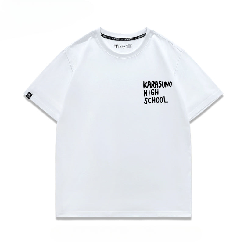Karasuno High Letter Short-sleeved T-shirt
