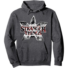 Season 5 Demogorgon Face Retro Logo Pullover Hoodie