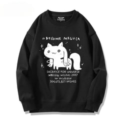 Trendy Girls Anime Crew Neck Sweatshirt
