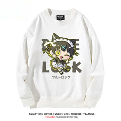 Cute Anime Pattern Crew Neck Sweatshirt