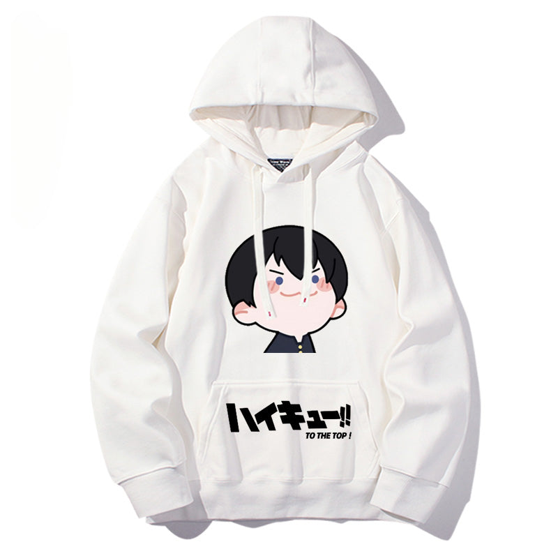 Cute Anime Pattern Printed Pullover Hoodie