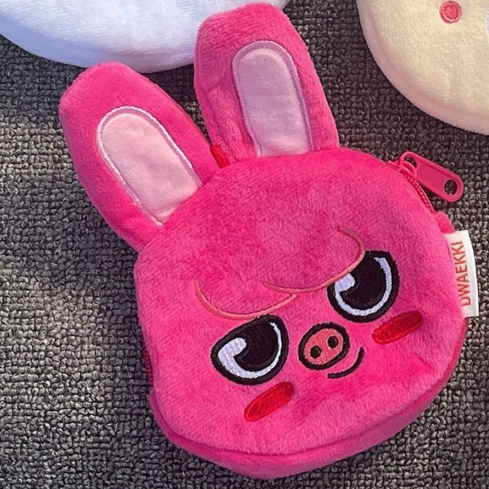 Kpop Cartoon Plush Wallet Change Bag