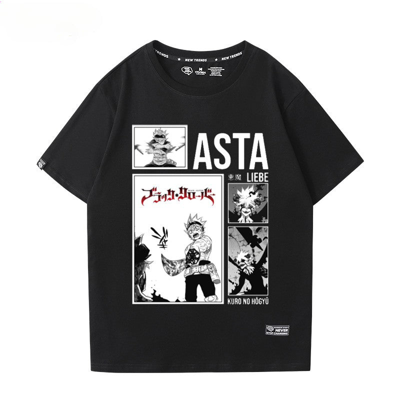 Trendy Anime Cotton Short-sleeved T-shirt