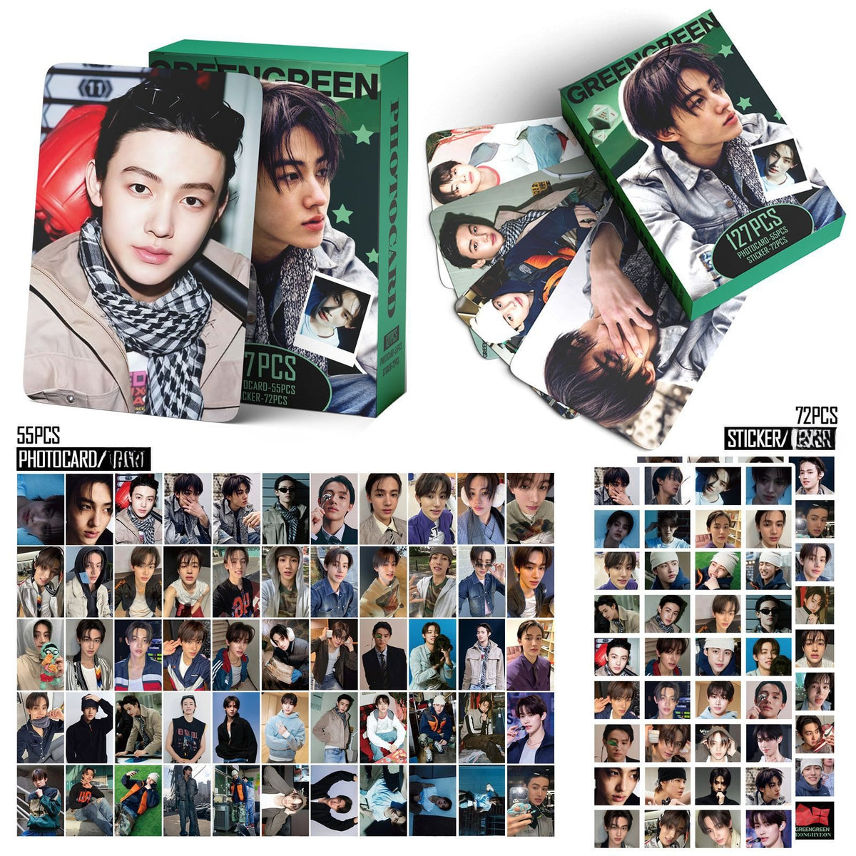 127PCS SEONGHYEON GREENGREEN Photocard Stickers