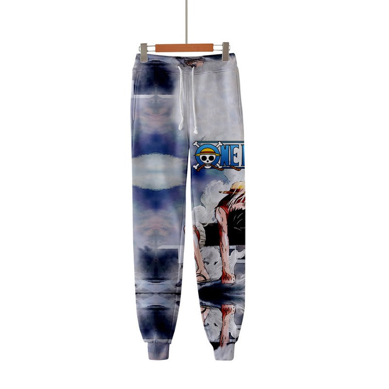 Casual Trendy Zoro Digital Print Loose Pants