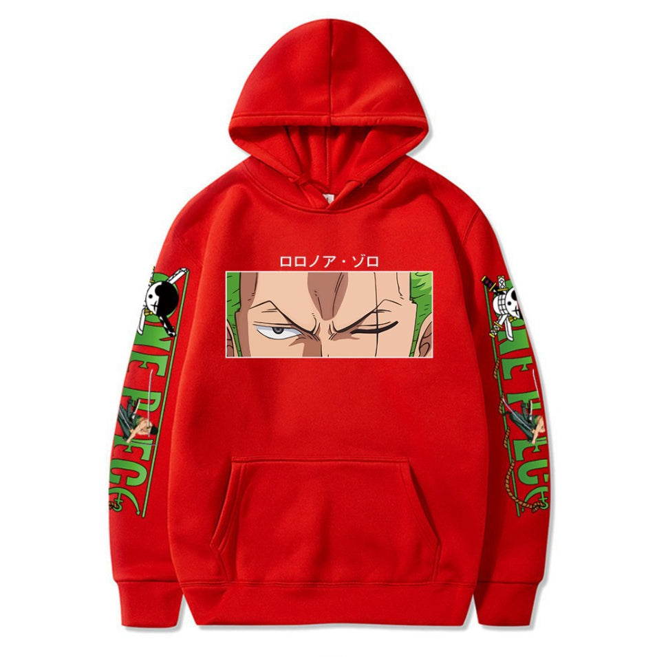 Unisex Zoro Graphic Print Relaxed Fit Hoodie