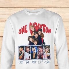 Unisex 1D Members White Sweatshirt