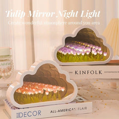DIY Cloud Tulip Mirror Lamp