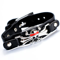 Punk Style Anime Logo Leather Bracelet