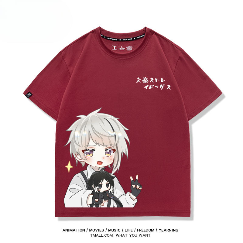 Unisex Anime Pattern Short-sleeved T-shirt