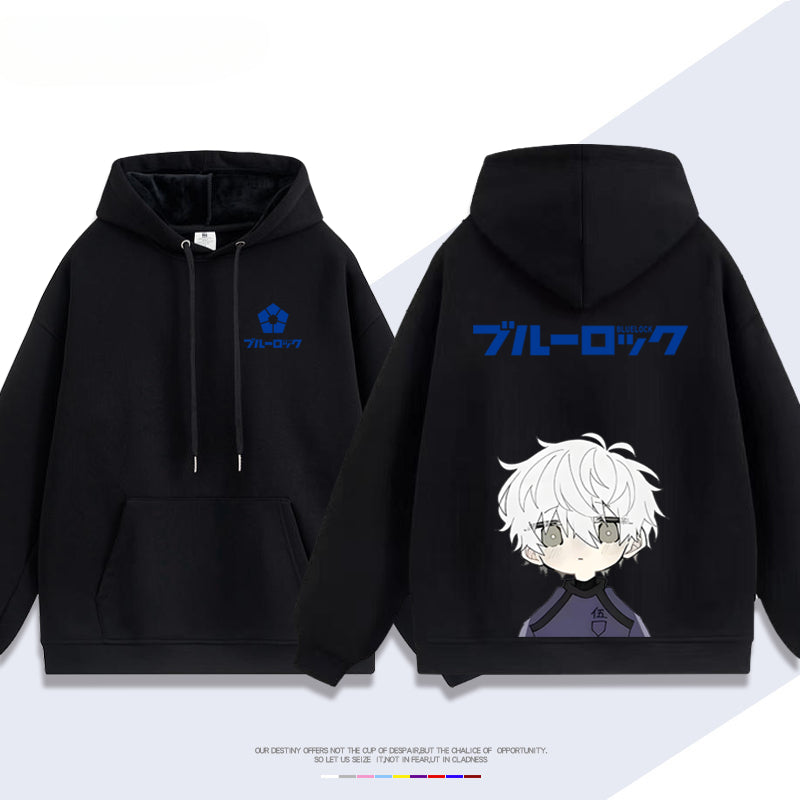 Unisex Anime Pattern Printed Pullover Hoodie