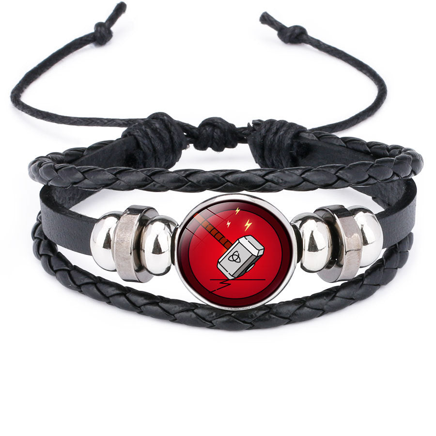 Cool Comic Logo Badge Gem Adjustable Bracelet