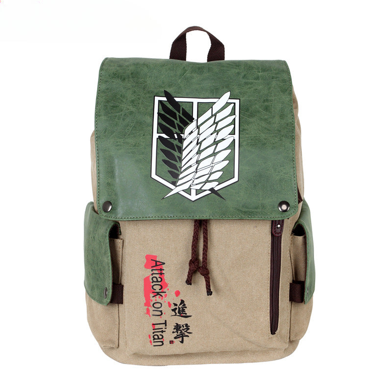 Versatile Anime Canvas Backpack