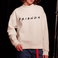 Friends Letter Pattern Crew Neck Long Sleeve Sweatshirt