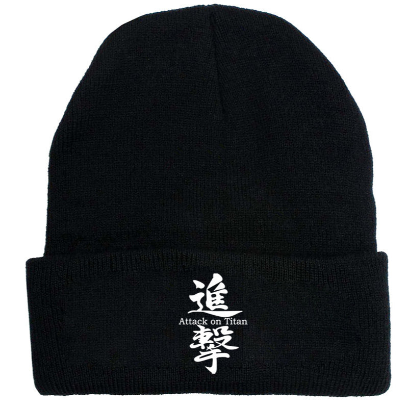 Versatile Anime Print Elastic Knitted Hat