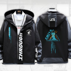 Trendy Game Graphic Print Hooded Jacket