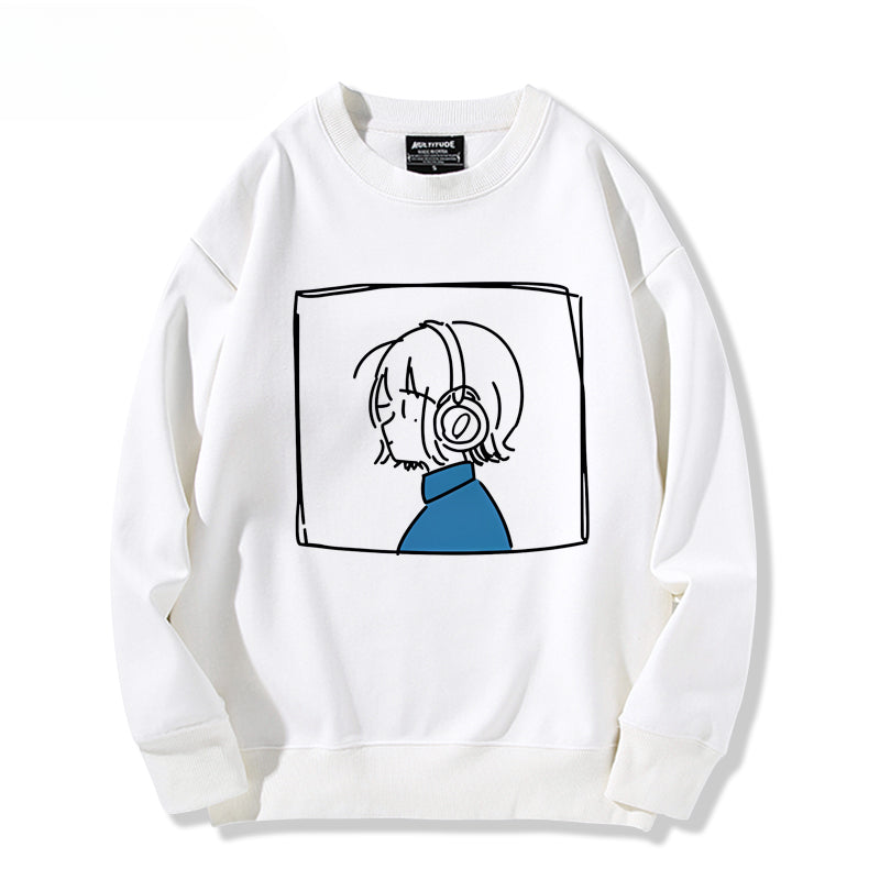 Girls' Anime Cos Loose Sweatshirt