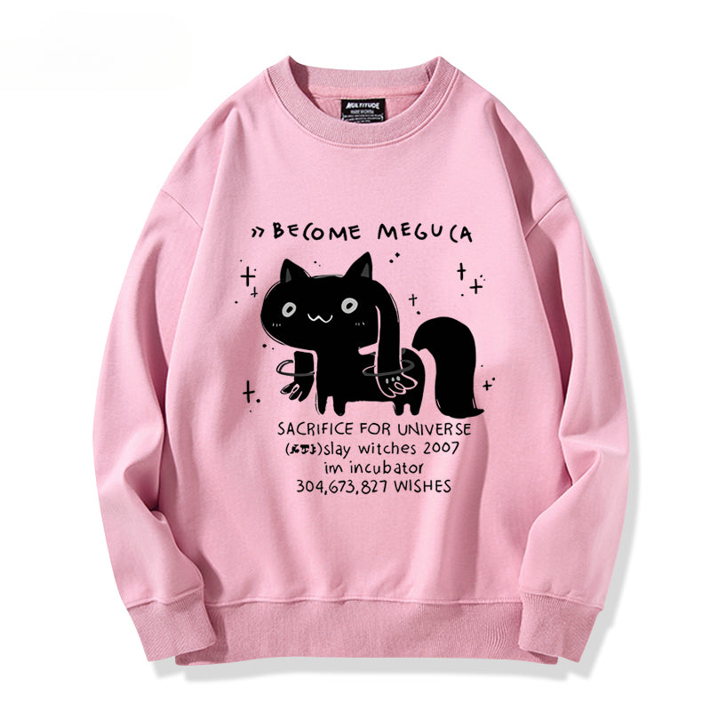 Trendy Girls Anime Crew Neck Sweatshirt