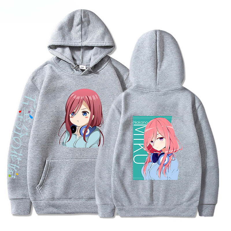 Casual Nakano Anime Printed Loose Hoodie