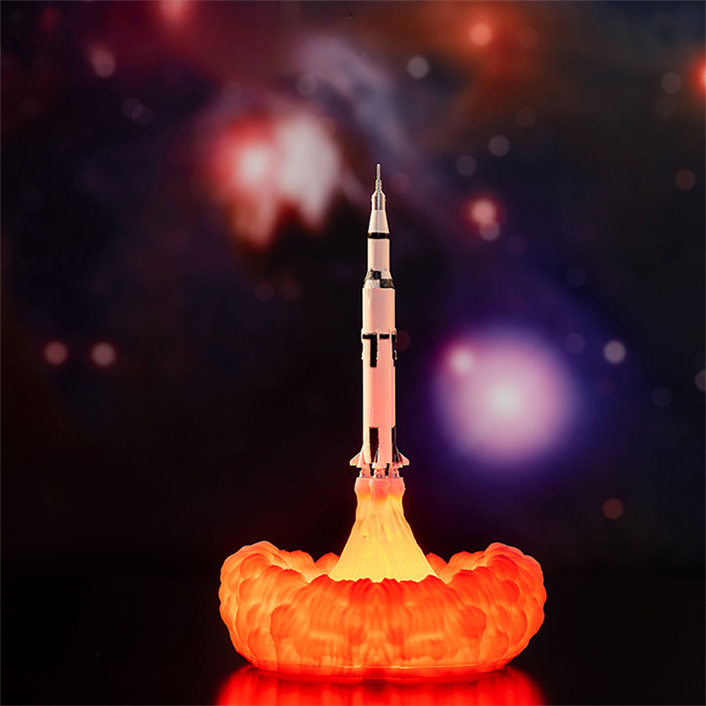 Creative 3D Printed Rocket Ornament Night Light