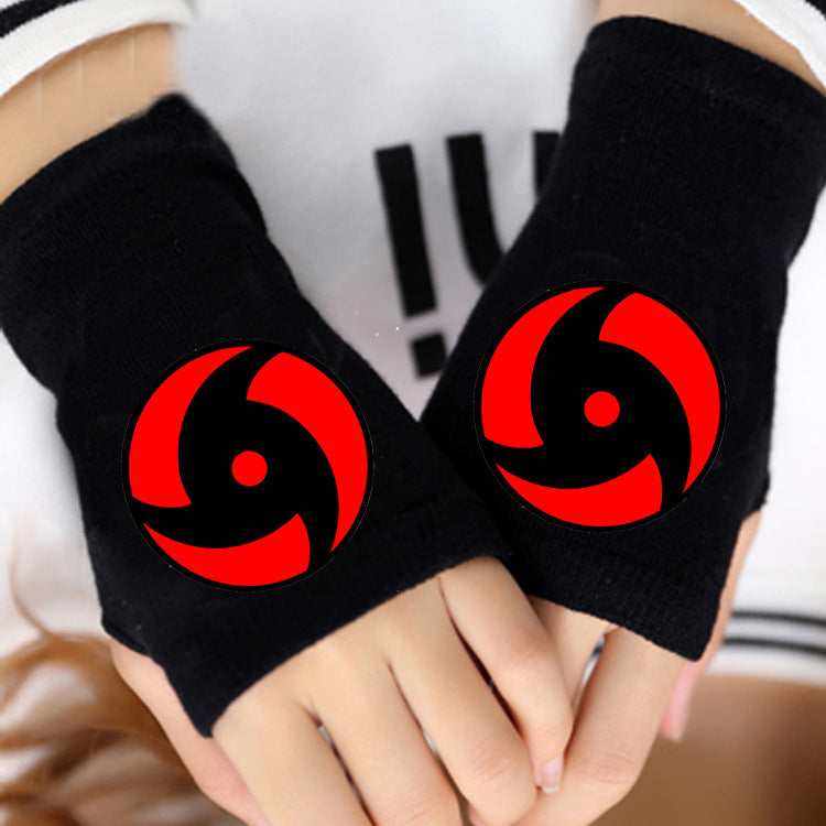 Trendy Anime Half Finger Gloves