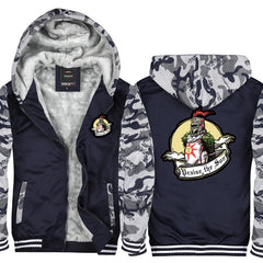Unisex Game Print Zipper Thickened Jacket