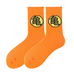 Goku Logo Medium Tube Cotton Socks