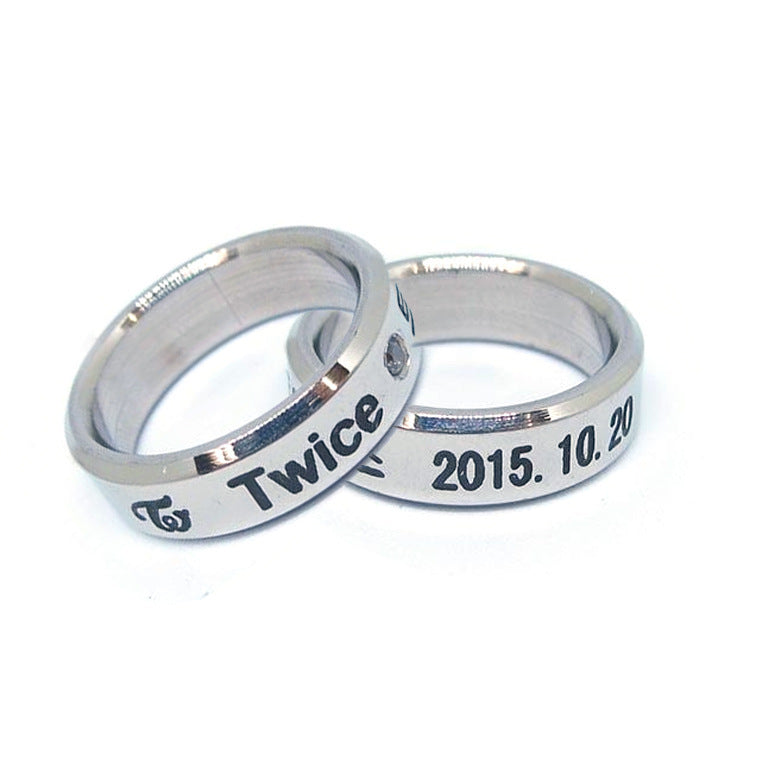 KPOP Name Logo Ring