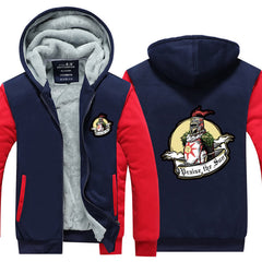 Unisex Game Print Zipper Thickened Jacket