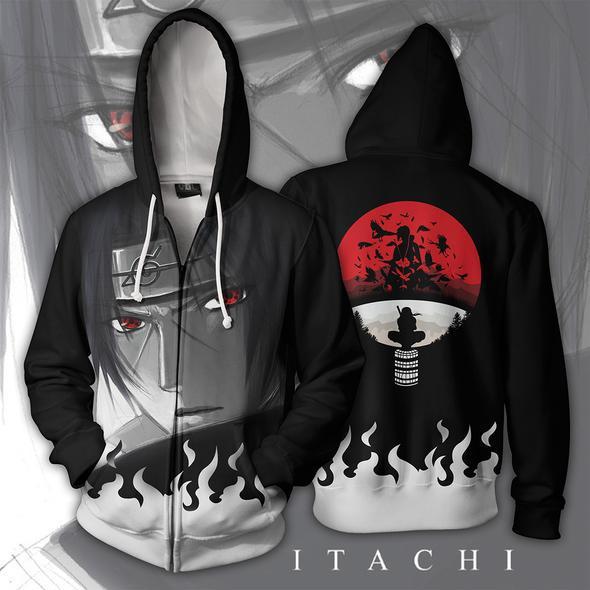 Unisex Trendy Hokage 3D Printed Zipper Cosplay Hoodie