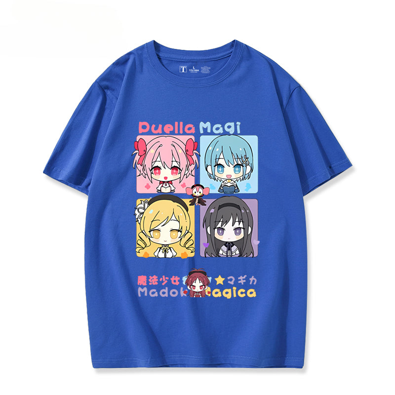 Cute Girls Anime Print Cos T-shirt