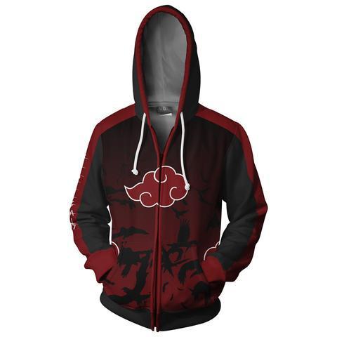 Unisex Trendy Hokage 3D Printed Zipper Cosplay Hoodie