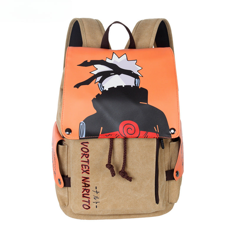 Trendy Anime Printed Canvas Backpack