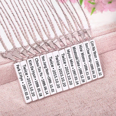 KPOP Vertical Pendant Necklace