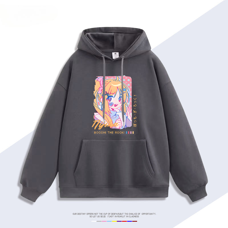 Unisex Anime Graphic Printed Hoodie