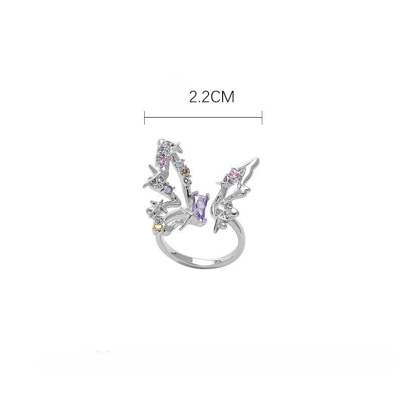 Retro Zircon Game Cos Ring