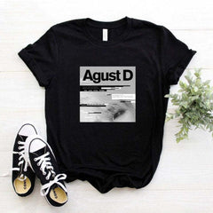 Unisex KPOP Agust D Print Loose T-Shirt