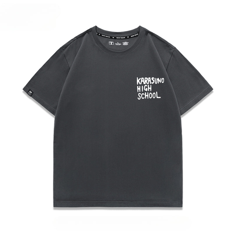 Karasuno High Letter Short-sleeved T-shirt