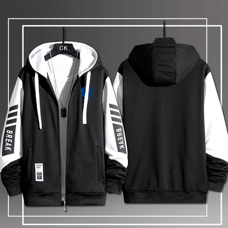 Trendy Anime Graphic Zipper Hooded Coat